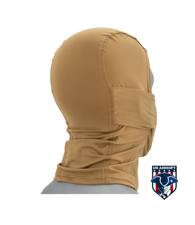Lancer Tactical Shadow Warrior Hood Mesh Balaclava Face Mask (Color: Tan)