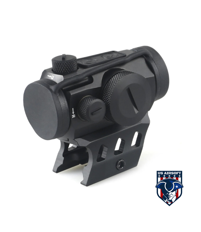 Lancer Tactical Enclosed Red Dot Sight R5A 1x Magnification Scope - (Red Glass/Black)