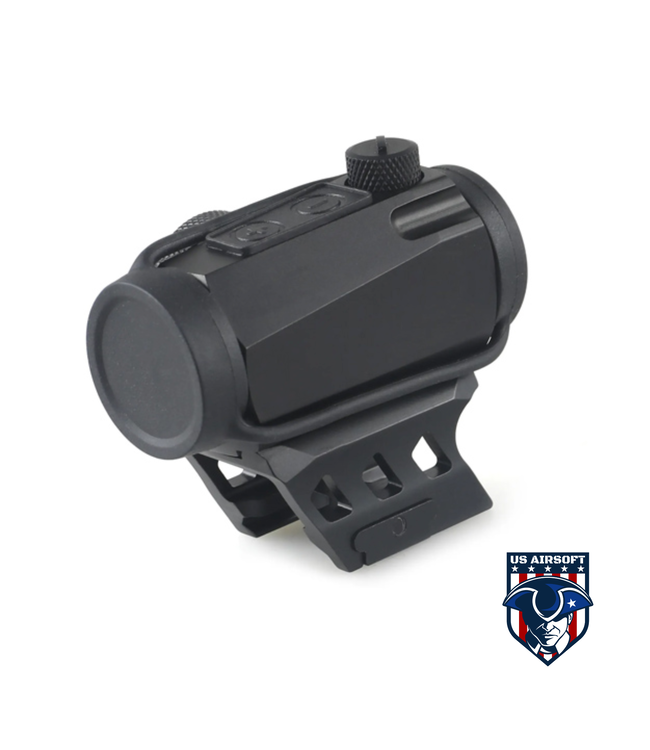 Lancer Tactical Enclosed Red Dot Sight R5A 1x Magnification Scope - (Red Glass/Black)