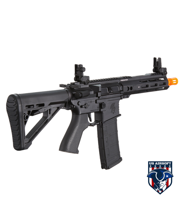 Lancer Tactical Gen 4 Predator 8" CQB AEG w/ Aster II Bluetooth ETU (Black)