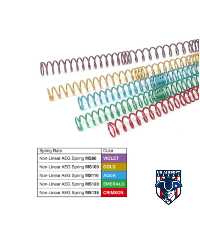 Prometheus Non-Linear Upgrade Spring for Airsoft AEGs (Model: MS90 / Violet)