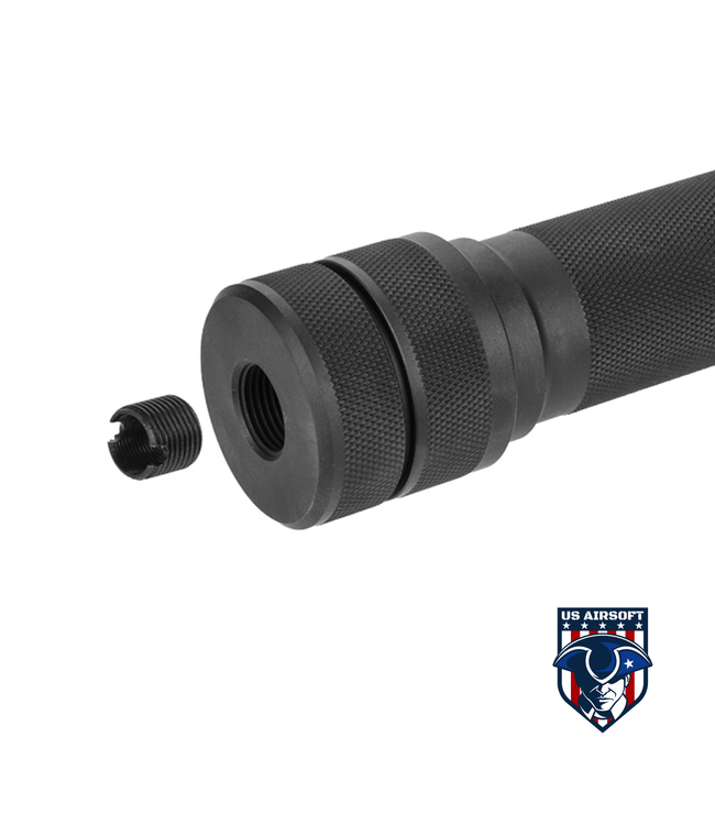 AMA AIRSOFT 14MM CCW AEG SILENCER - BLACK