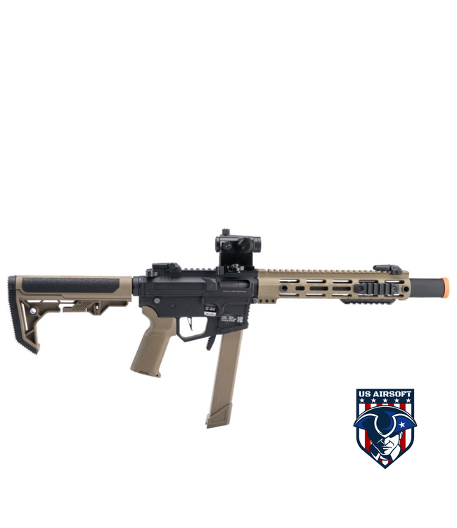 Specna Arms X-Series FLEX ETU Airsoft AEG Pistol Caliber Carbine w/ HAL MOSFET (Color: Black & Tan)