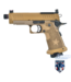 Staccato 6mmProShop Staccato Licensed C2 Compact 2011 Gas Blowback T8 Airsoft Pistol (Color: Flat Dark Earth / Green Gas / Gun Only)
