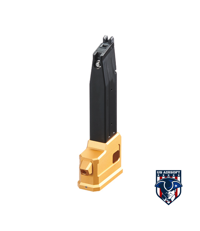 Lancer Tactical HPA AEG M4 Magazine Adaptor For TM HICAPA Airsoft Pistols - (Gold)
