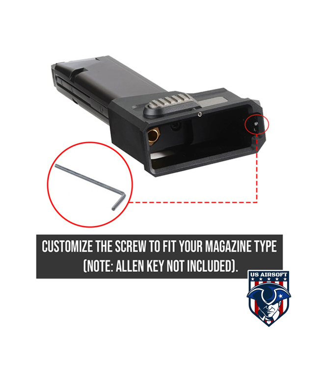 Lancer Tactical HPA AEG M4 Magazine Adaptor For TM HICAPA Airsoft Pistols - (Gold)