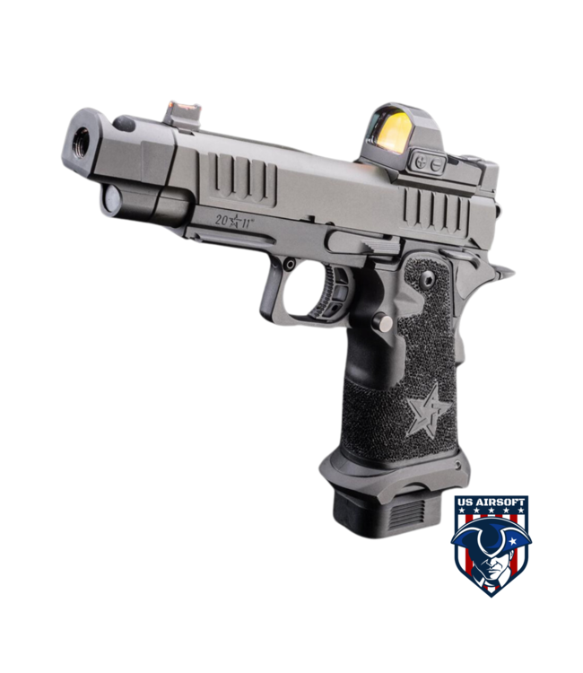 6mmProShop Staccato Licensed C2 COMP SOC 2011 Gas Blowback T8 Airsoft Pistol w/ Muzzle Compensator (Model: CO2 / Gun Only)