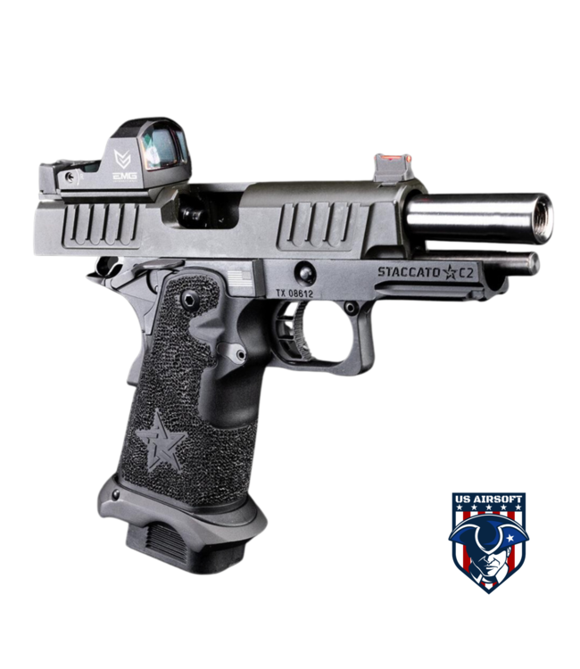 6mmProShop Staccato Licensed C2 Compact 2011 Gas Blowback T8 Airsoft Pistol (Color: Black / Green Gas / Gun Only)