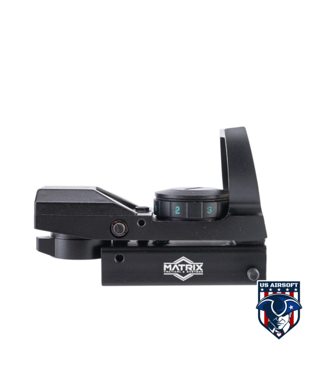 Matrix Quad Reticle Tactical Red/Green Dot Tactical Reflex Sight (Color: Black)