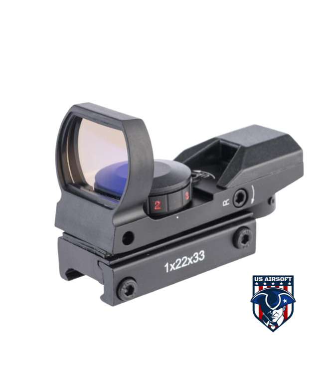 Matrix Quad Reticle Tactical Red/Green Dot Tactical Reflex Sight (Color: Black)