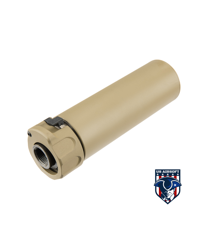 ATLAS CUSTOM WORKS FULL METAL SOCOM QD 5.3" BARREL EXTENSION W/ FLASH HIDER [MINI2] (TAN)
