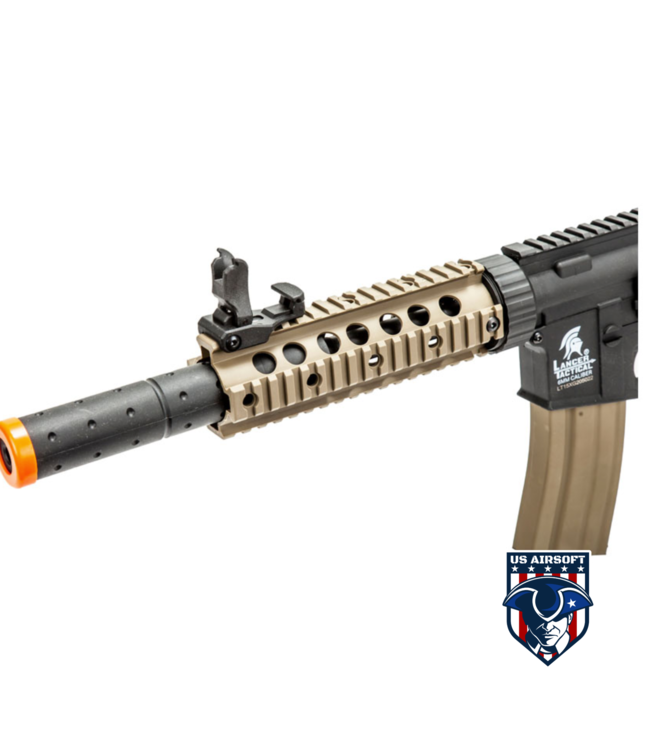 Lancer Tactical Gen 2 7" Nylon Polymer M4 Airsoft AEG with Mock Suppressor (Color: Black / Tan