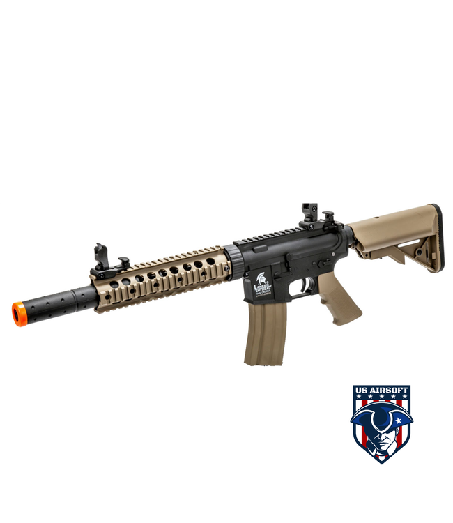 Lancer Tactical Gen 2 10" Nylon Polymer M4 Airsoft AEG with Mock Suppressor (Color: Two-Tone)