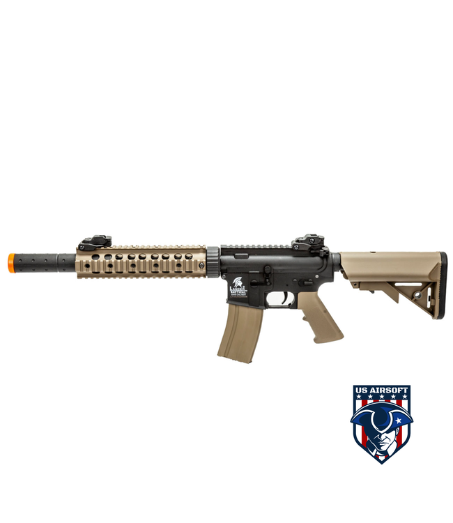 Lancer Tactical Gen 2 10" Nylon Polymer M4 Airsoft AEG with Mock Suppressor (Color: Two-Tone)