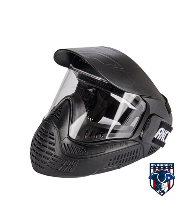 lancer tact ical Lancer Tactical Full Face Airsoft Mask with Visor (Color: Black)