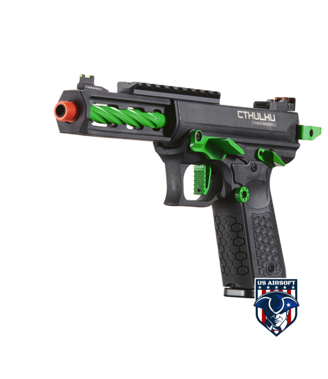 Lancer Tactical x Tandemkross CTHULHU Gas Blow Back Pistol - (Black/Green)