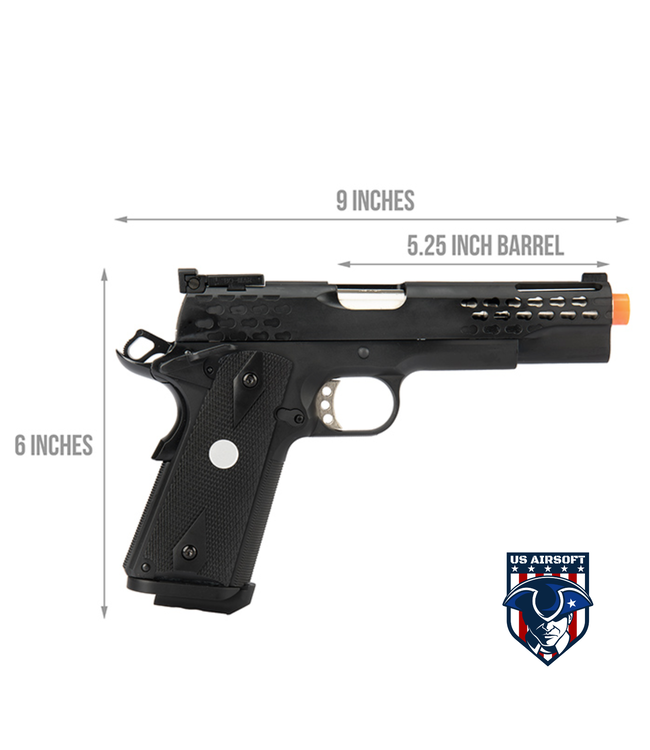 Army Armament Full Metal R30 1911 Gas Blowback Airsoft Pistol (BLACK)