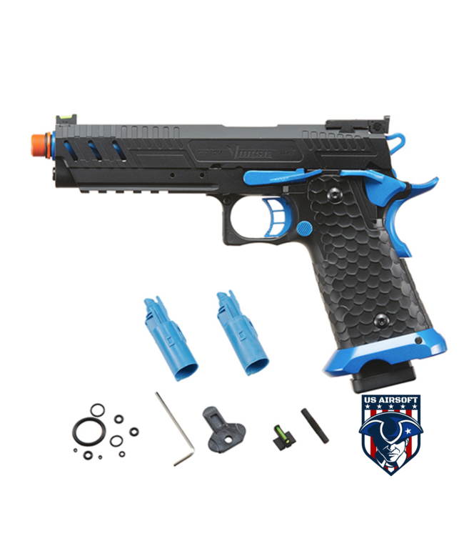 Vorsk Hi-Capa CS Vengeance 5.1 GBB Pistol - (Black/Blue)