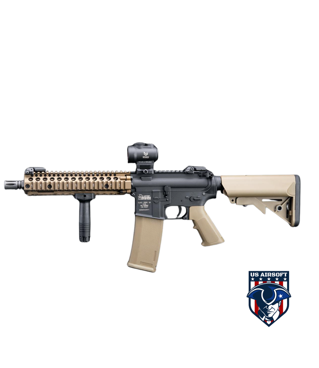EMG Helios Daniel Defense Licensed MK18 CORE Series Airsoft AEG Rifle w/ HAL MOSFET by Specna Arms (Model: Black & Bronze / Gun Only)