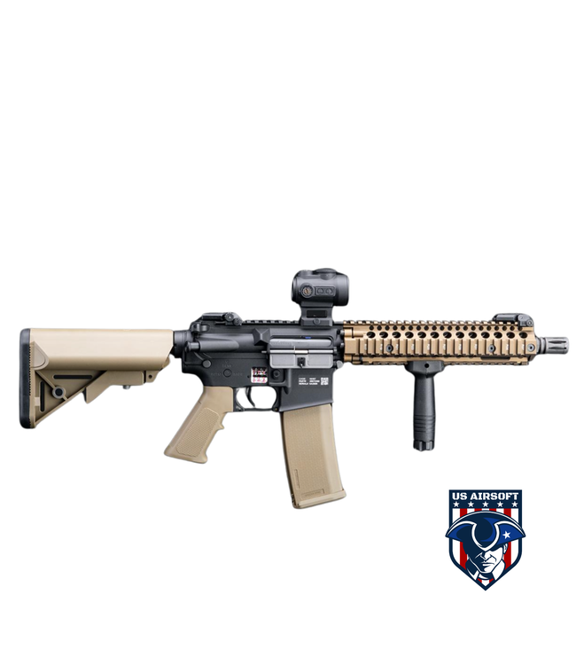 EMG Helios Daniel Defense Licensed MK18 CORE Series Airsoft AEG Rifle w/ HAL MOSFET by Specna Arms (Model: Black & Bronze / Gun Only)