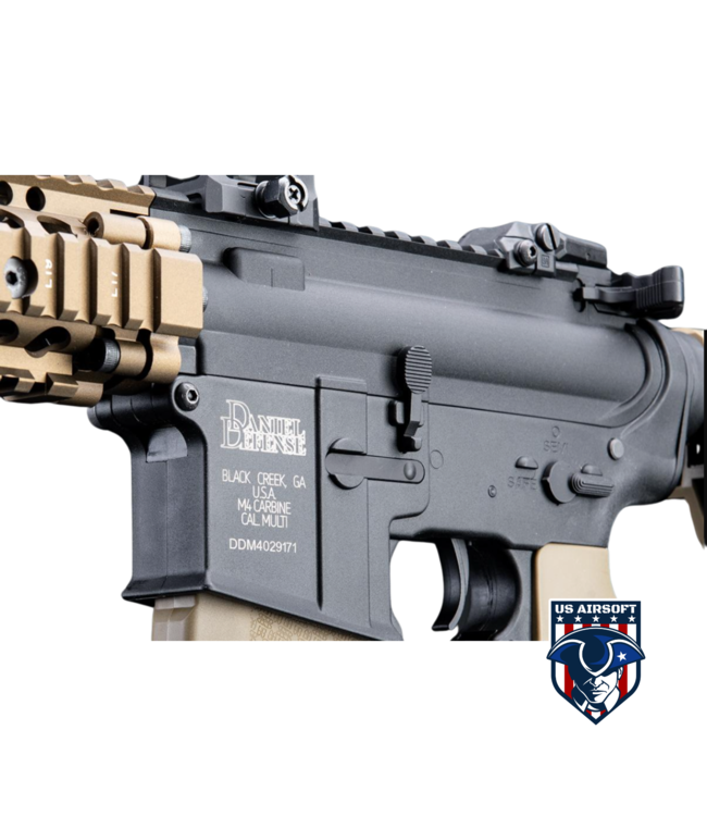 EMG Helios Daniel Defense Licensed MK18 CORE Series Airsoft AEG Rifle w/ HAL MOSFET by Specna Arms (Model: Black & Bronze / Gun Only)