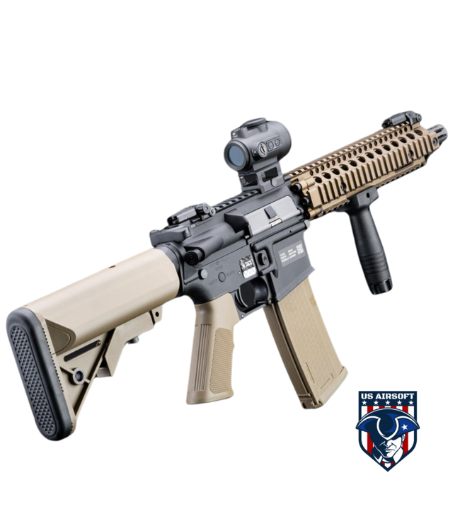 EMG Helios Daniel Defense Licensed MK18 CORE Series Airsoft AEG Rifle w/ HAL MOSFET by Specna Arms (Model: Black & Bronze / Gun Only)