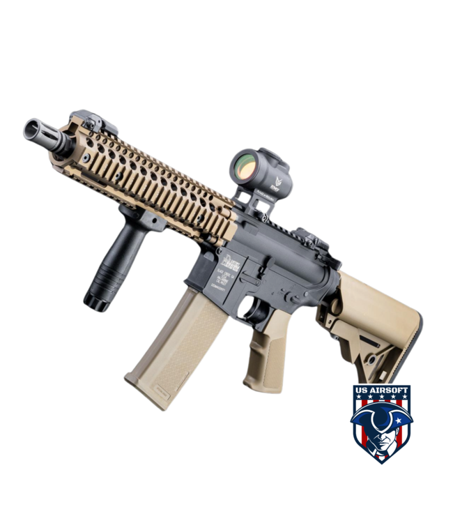 EMG Helios Daniel Defense Licensed MK18 CORE Series Airsoft AEG Rifle w/ HAL MOSFET by Specna Arms (Model: Black & Bronze / Gun Only)
