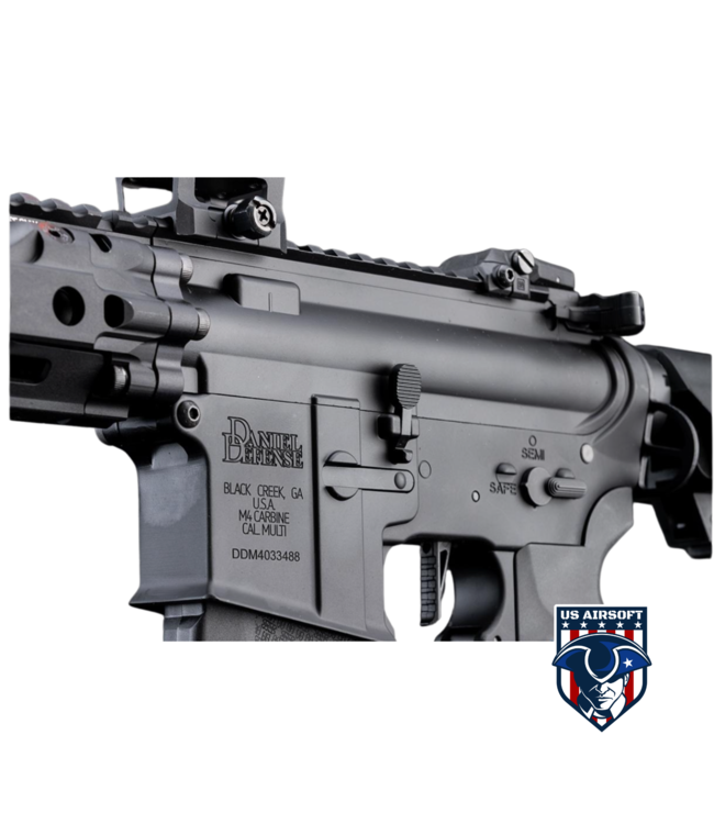 EMG Daniel Defense Licensed EDGE Series SA RISIII ETU Airsoft AEG Rifle w/ HAL MOSFET (Color: Black / 14.5")