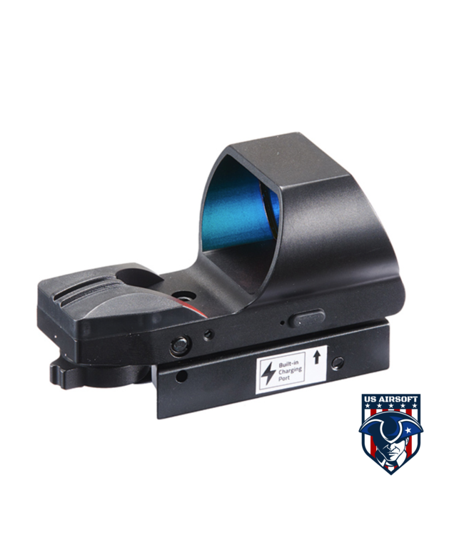 Lancer Tactical Picatinny 4 Reticle Red Dot Reflex Sight - (Black)