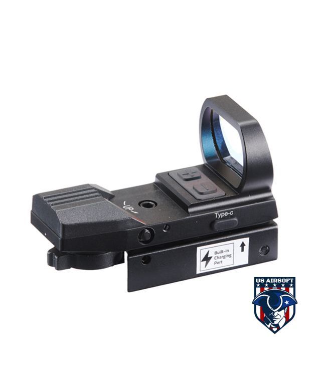 Lancer Tactical Dual Red Green 4 Reticle Reflex Scope - (Black)