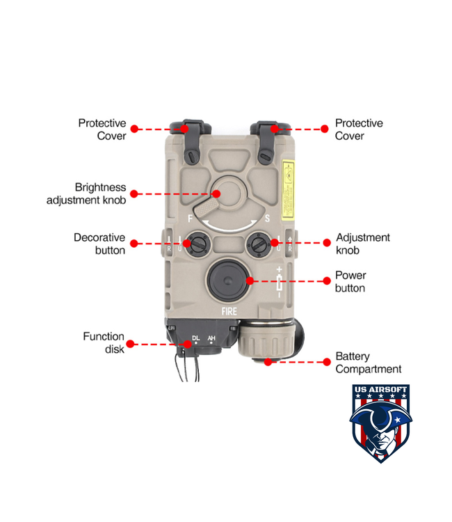 Atlas Custom Works ET OGL Laser Green / IR & Light Plastic - (Dark Earth)