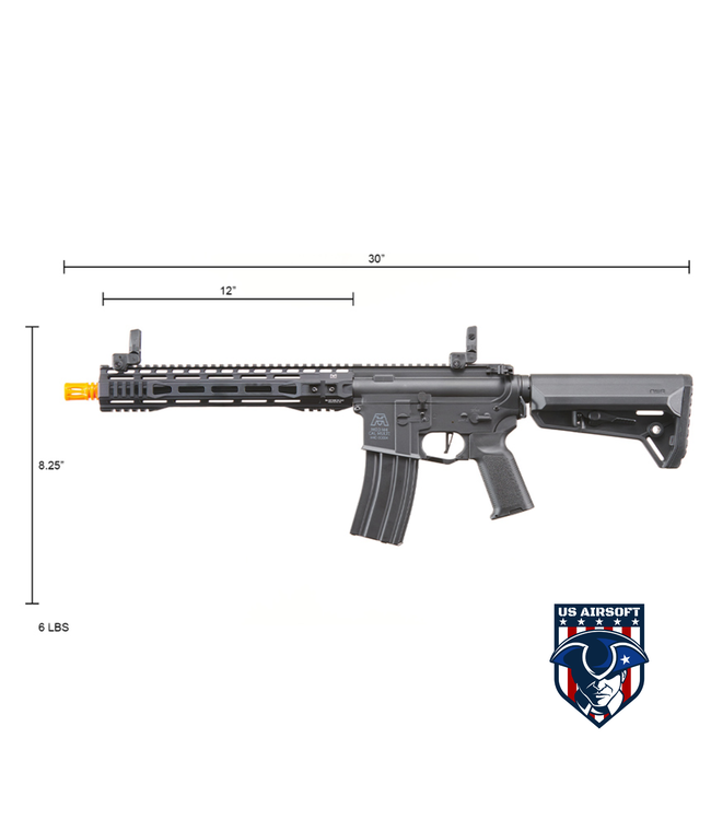 BG Defense Type-A SPR 12" Gen 3 AEG Rifle by Lancer Tactical - (Black)