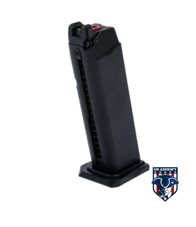 AW Custom Spare 25rd Magazine for Glock SAI BLU Lonewolf ISSC M22 XTP GBB Pistols (Model: Green Gas / Black)