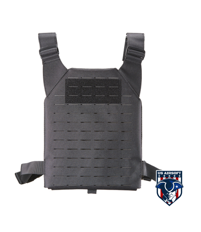 Lancer Tactical Low Profile Laser Cut MOLLE Plate Carrier - (Black)