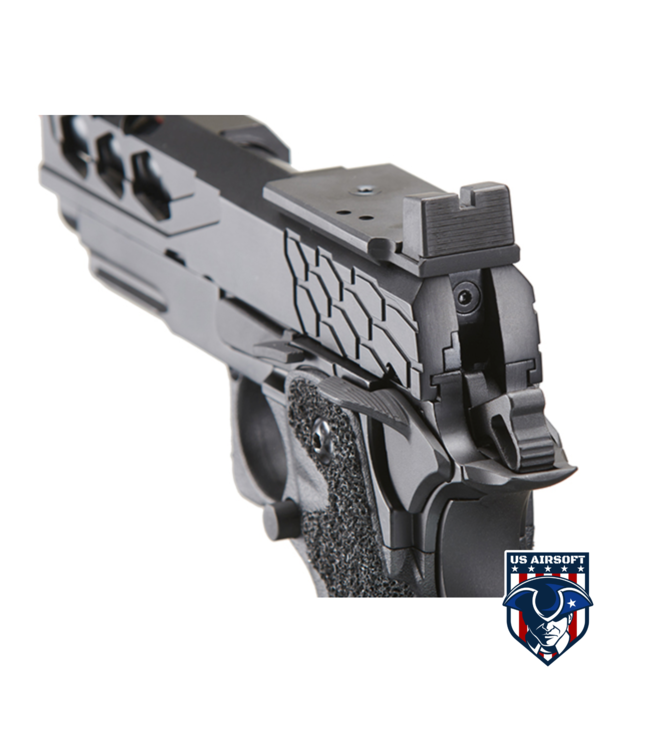 Lancer Tactical Stryk Hi-Capa 4.3 Gas Blowback Airsoft Pistol w/ Red Dot Mount (Color: Black)