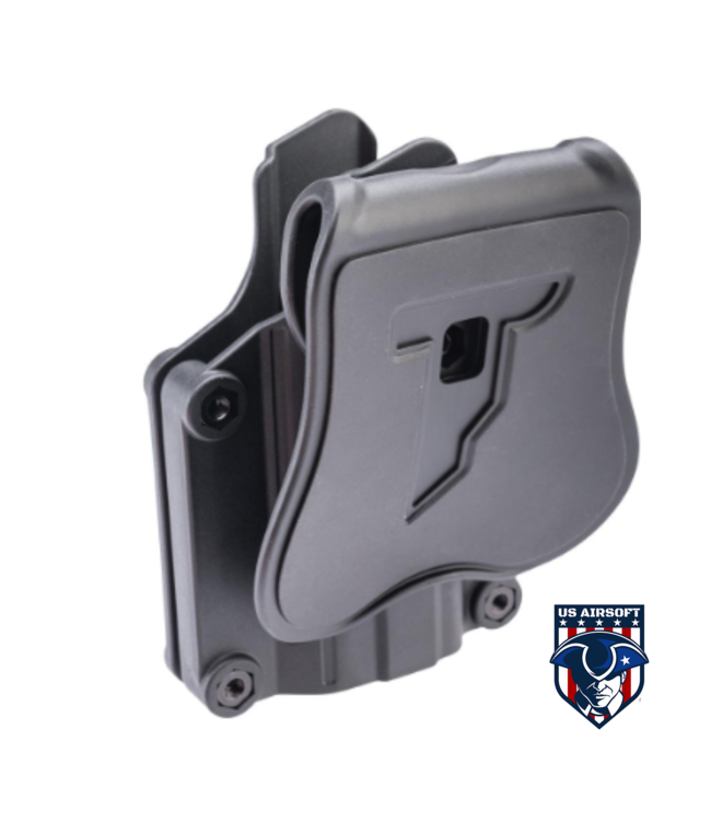 CYTAC Mega-Fit Gen 2 Hard Shell Active Retention Universal Pistol Holster (Color: Black / Paddle)