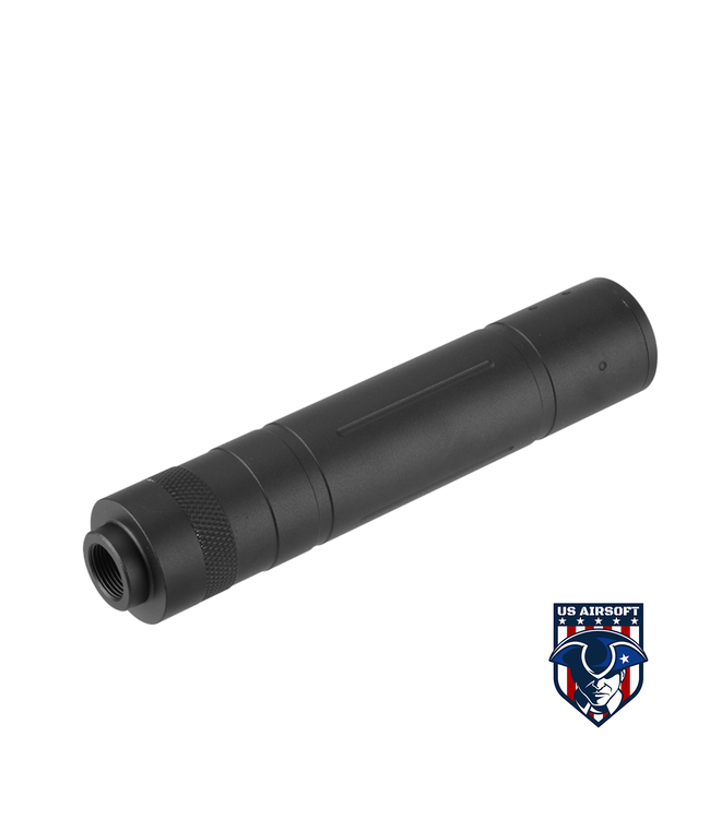 LANCER TACTICAL 155MM ALUMINUM SLOT-CUT MOCK SUPPRESSOR (BLACK)
