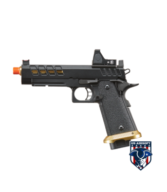 lancer tactcial Lancer Tactical Heracles Hi-Capa Gas Blowback Airsoft Pistol - (Black/Gold w/ Reflex Dot)