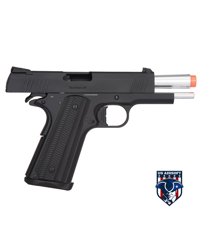 Golden Eagle 3329 OPS-Tactical 1911 Hi-Capa Gas Blowback Airsoft Pistol (BLACK)