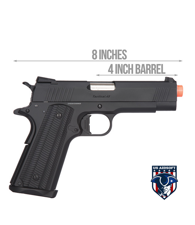 Golden Eagle 3329 OPS-Tactical 1911 Hi-Capa Gas Blowback Airsoft Pistol (BLACK)