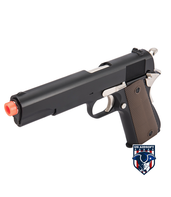 Golden Eagle IMF 3306 1911A1 Gas Blowback Airsoft Pistol (BLACK / SILVER)