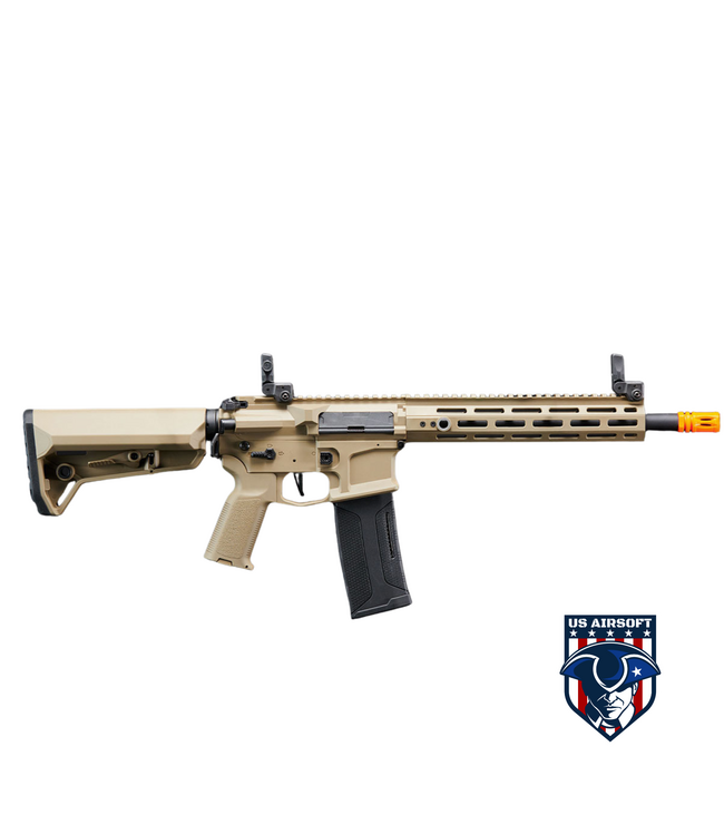 Lancer Tactical Gen 2 Hellion M-LOK 10" M4 AEG w/ Ambidextrous NSR Receiver & NSR Stock - (Tan)