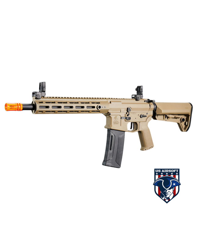 Lancer Tactical Gen 2 Hellion M-LOK 10" M4 AEG w/ Ambidextrous NSR Receiver & NSR Stock - (Tan)