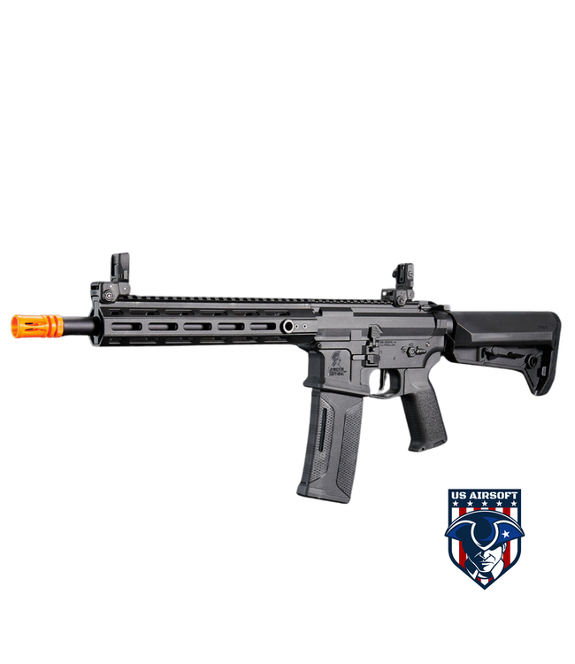Lancer Tactical Gen 3 Hellion M-LOK 10" M4 AEG w/ Ambidextrous NSR Receiver & NSR Stock - (Black)