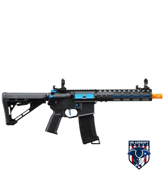 Lancer Tactical Gen 3 Archon 9" M-LOK M4 Airsoft Rifle w/ Delta Stock (Color: Black & Blue)