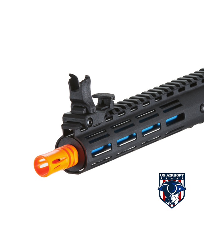 Lancer Tactical Gen 3 Archon 9" M-LOK M4 Airsoft Rifle w/ Delta Stock (Color: Black & Blue)