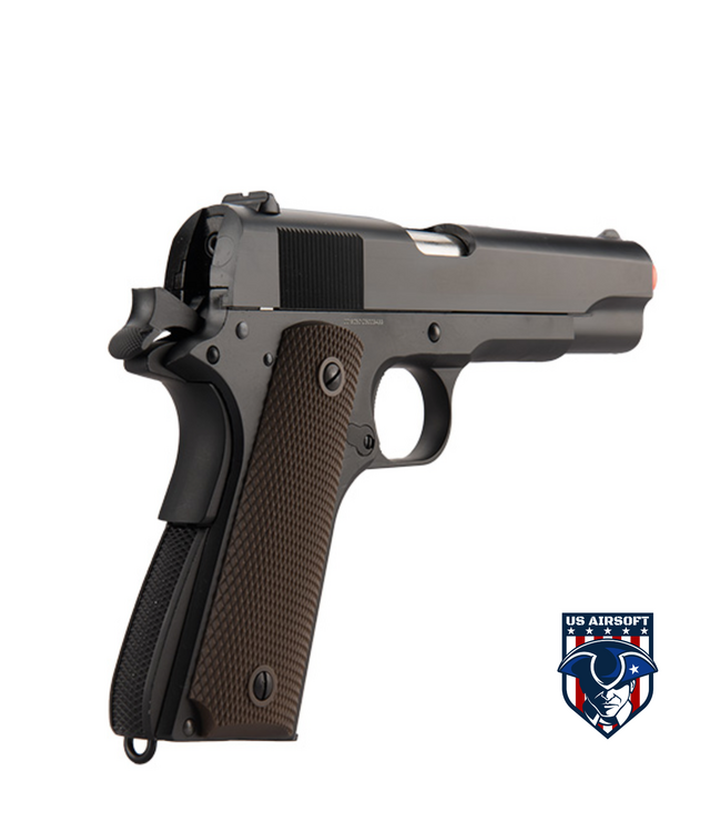 Golden Eagle IMF 3305 1911A1 Single Stack Semi-Auto GBB Metal Pistol, BK