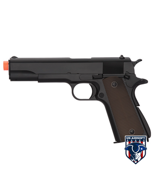 Golden Eagle Golden Eagle IMF 3305 1911A1 Single Stack Semi-Auto GBB Metal Pistol, BK