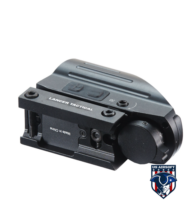Lancer Tactical Multi-Reticle Red Dot Sight w/ Rechargeable Battery and Picatinny Mount