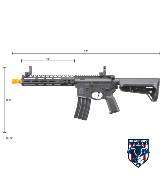 BG Defense Type-A MK2 Gen 3 AEG Rifle by Lancer Tactical - (Black) - 10"